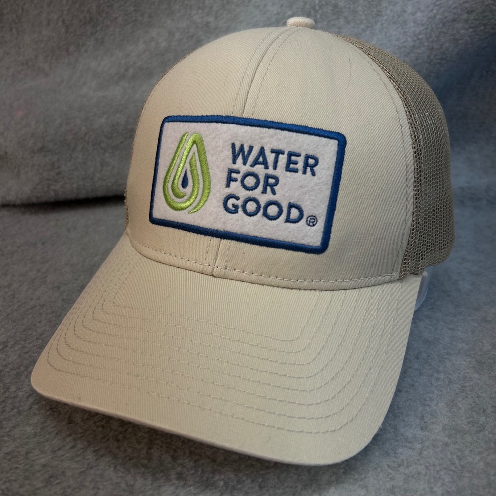 Water For Good Hat Mens Tan Unbranded Trucker Snapback Mesh Cap OSFM